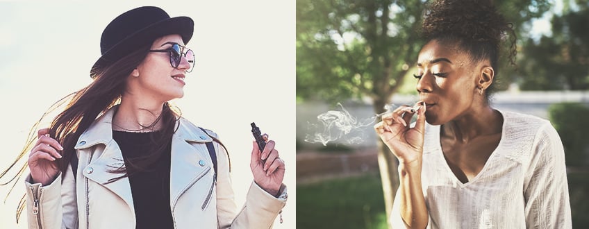 Virkning af vaping vs. virkning af rygning Virkning af vaping vs. virkning af rygning